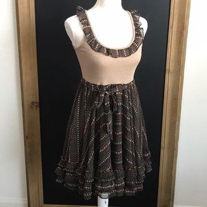 HAZEL Ribbed Tank Ruffle Dress